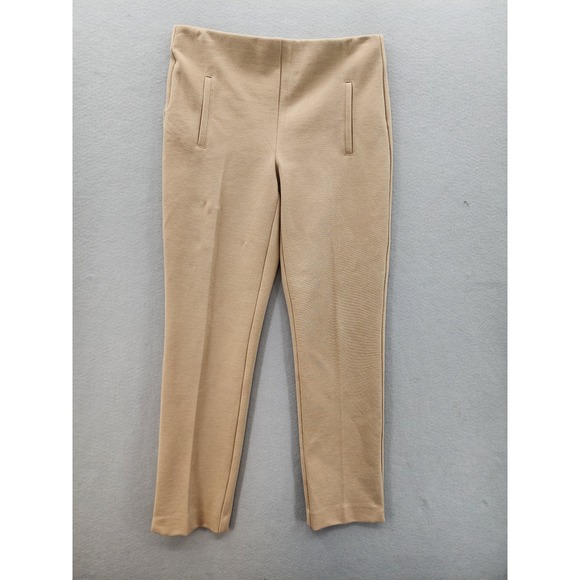 Chico's Pants - Chicos Brigitte Slim Leg Pants Tan Beige Pull On Stretch Trousers Womens SZ 0/4